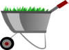 Wheelbarrow With Grass Clip Art